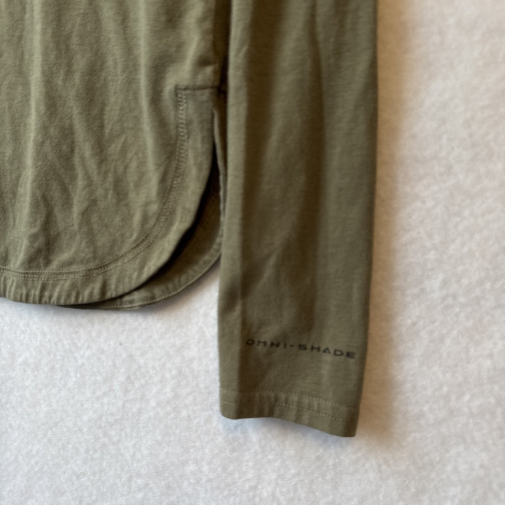 Columbia Omni Shade Long Sleeve Hoodie Pullover‎ Women's XS Olive Green Hiking - Picture 4 of 9